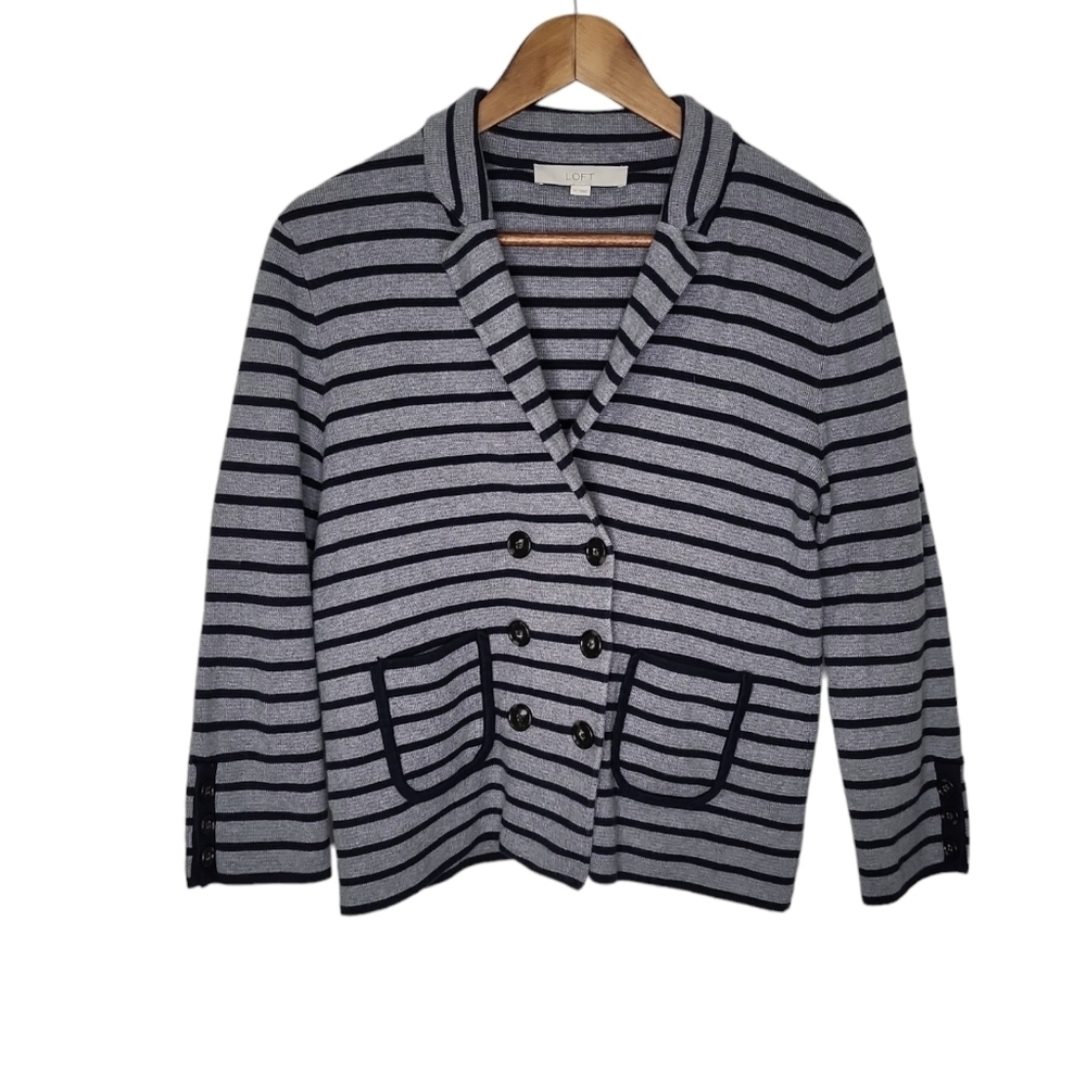 Ann Taylor Double Breasted 100% Cotton Cardigan Sweater Size M